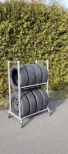 Vozík na pneu nebo kola aut 2x4 s bržděnými kolečky